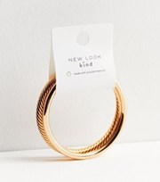 New Look 3 Pack Gold Mixed Bangles